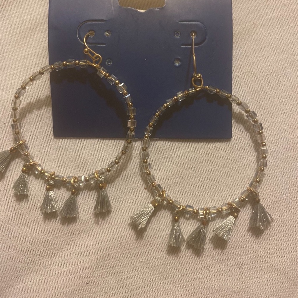 Hoop Tassel Earrings -Arizona Jean Co.